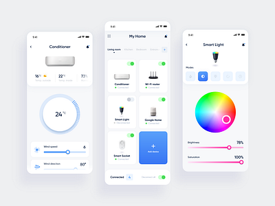 Smart Home app design interface mobile app smarthome ui ux