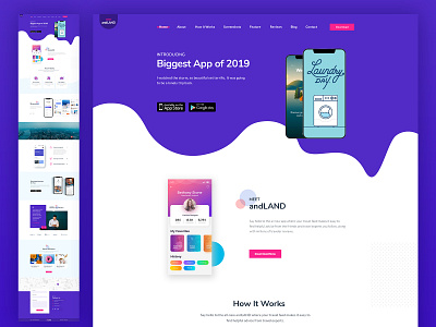 Rath - App Landing One page PSD Template afterglow andit app landing onepage app landing onepage app showcase branding business clean design corporate delivery delivery app high quality psd files high quality psd files psd template rath typography ux