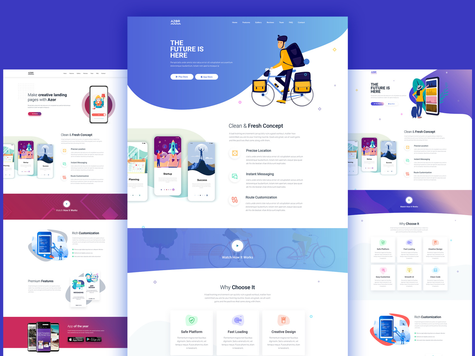 Azor - App Landing Template by AND IT on Dribbble