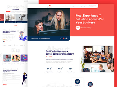 Jobbery – is a clean Digital Agency Business Template andit branding clean design corporate delivery high quality psd files logo typography web design website