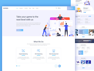 NORMA - Digital Agency Business Template advertising advertising agency agency agency design agency portfolio agency psd template creative agency creative portfolio digital digital agency digital marketing digital marketing agency digital studio marketing marketing services