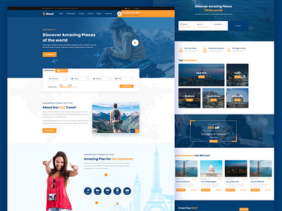 Wend - Tour and Travel template adventure andit booking branding business free download holiday hotel logo reservation sailing tour tour agency tour booking tour operator tour package tourism