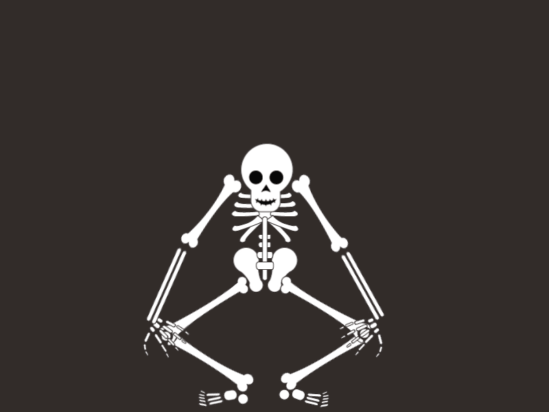 Skeleton Dance after effects animation bones dance fall gif halloween skeleton spooky vector