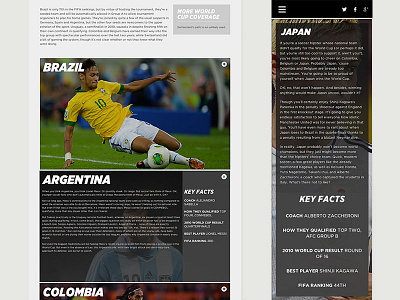 SB Nation 2014 World Cup Draw Preview bold desktop futbol layout mobile responsive sb nation soccer sports type web design