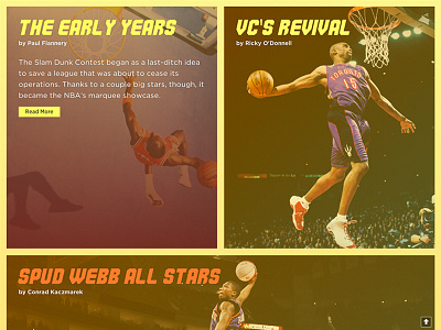 Soul of the Dunk Contest basketball color overlay responsive sports typography web