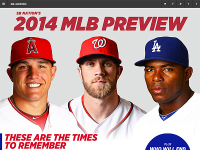 SB Nation's 2014 MLB Preview baseball mlb preview sports web design