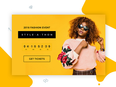 Dashboard for Fashion Event 2018 app dashboard dribbble event fashion responsive tickets timer ui ux yellow