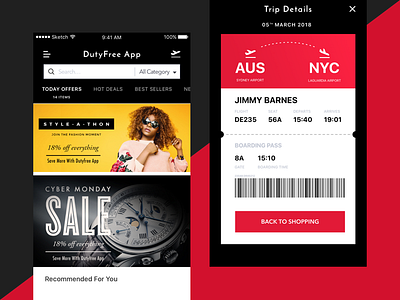 Dutyfree Application android app best design dribbble dutyfree mobile online shopping travel ui ux