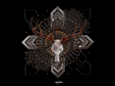 Deer Skull art artwork cinema4d daily redshift render skull art