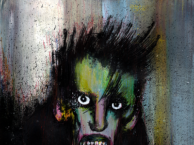 I Am Not Dead Yet acrylic crayon illustration ink painting