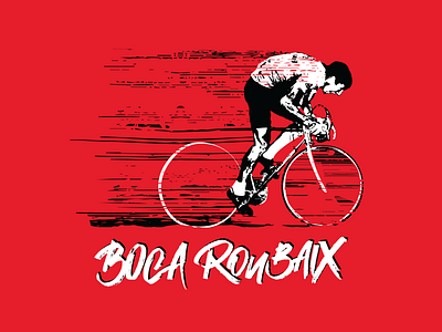 Boca Roubaix apparel cycling design illustration logo