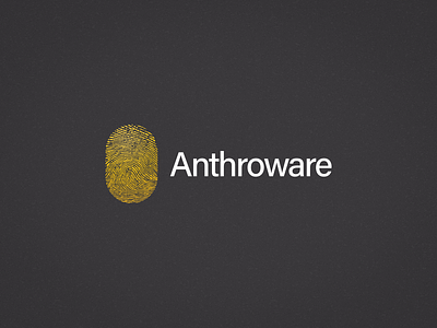 Anthroware Logo branding fingerprint illustration logo mark thumbprint