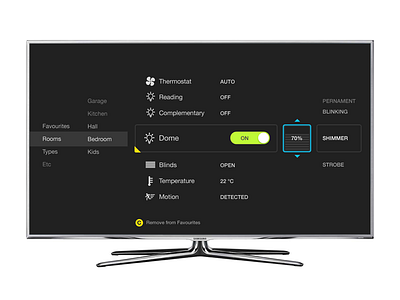 Smart Home UI for Smart TV tv ui