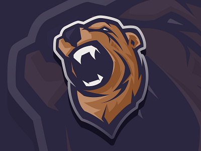 Grizzly eSport Logo bear branding esport esport logo gaminglogo illustration mascot design mascot logo sports logo vector