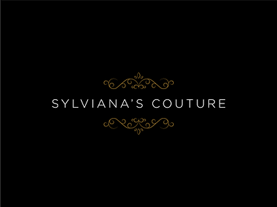Sylviana's Couture art black and gold bold brand brandart branddesign clean crisp elegant graphicdesign illustration logo logodesign love minimal minimalist minimalistic monogram simple subtle