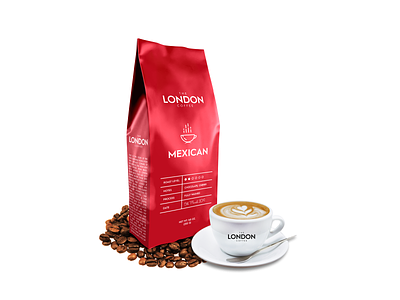 The London Coffee Mexican art bold branddesign clean coffee coffeebranding coffeepackaging graphic design icon label label design labeldesign minimal minimalist package design packagedesign packaging pure red symbol