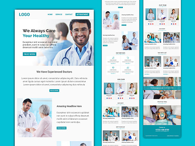 Responsive Medical Email Template Design email marketing email template design health care mailchimp mailchimp newsletter newsletter templates
