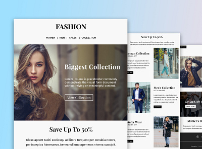 Responsive Fashion Email Newsletter Design design email marketing email newsletter email template design mailchimp mailchimp newsletter newsletter templates