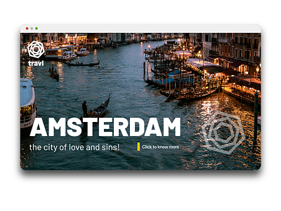 Amsterdam - The city of love & sins! amsterdam branding design flat illustration illustrator minimal netherlands ui ui design uiux user experience vector web website concept