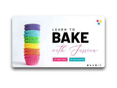 Bake with Jessica! A cake shop UI Shot. branding branding concept design illustration illustrator minimal personal website typography ui ux design ui design ui design challenge ui designer ui designs ui shot user experience ux design website website concept