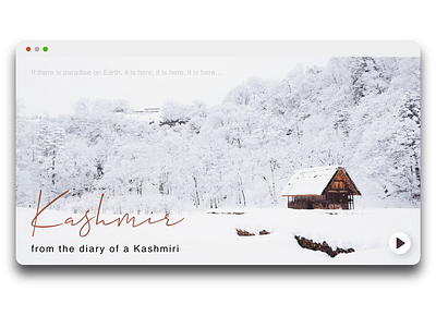 UI Shot - Podcast on Kashmir! cold design illustration illustrator kashmir minimal podcast podcast art podcast concept snow typography ui design user experience ux ux design website website concept