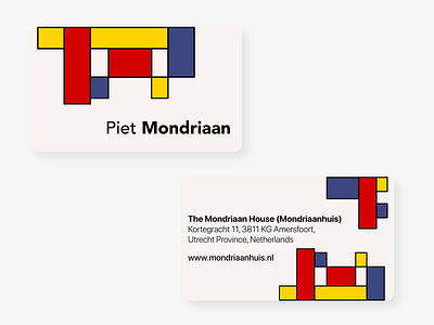 Piet Mondriaan's Business Card