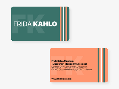 Frida Kahlo s Business Card art artist business card business card concept business card design businesscard design flat frida kahlo illustration illustrator logo mexico minimal painters painting typography ui ui design ui design challenge
