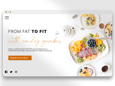 From Fat to Fit with Smiley - A Dietician's Website Concept