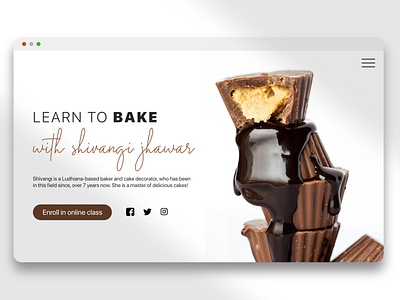 Learn to Bake! bake bakery baking branding cake classes design flat illustration illustrator learn learning app learning platform minimal onlineclasses typogaphy ui design ui design challenge user experience ux design