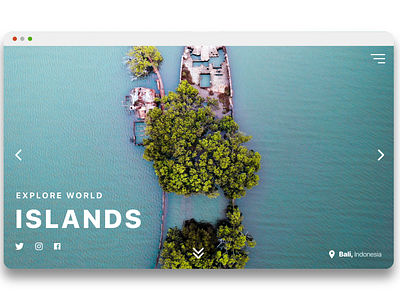 Explore Islands! branding design flat illustration illustrator minimal ui design ui design challenge user experience ux design