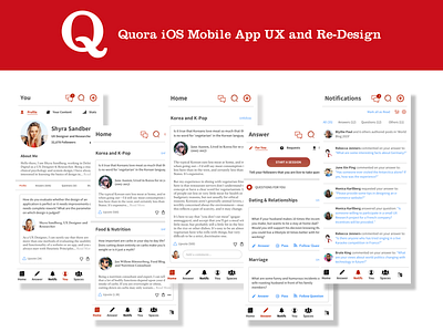 Quora Redesign Shots app app design apple application design designer ios minimal redesign user experience user experience design user experience prototype ux ux design