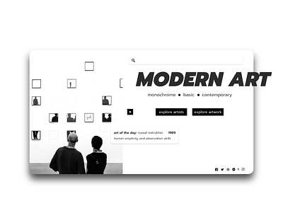 UI SHOT of Modern Art Website branding design flat illustration interface design minimal minimalist typography ui design uidesign uiux user experience user experience designer userexperience ux design uxdesign uxui web webdesign