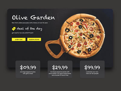 Olive Garden - UI Shot branding design flat illustration illustrator minimal typography typography art ui design ui designer uidesign uidesigner uidesignpatterns uiux user experience ux uxui vector web