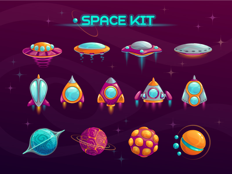 Space Kit by Yevheniia Rodina on Dribbble