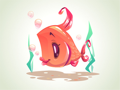 Fish cartoon cute fish illustration vector