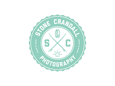 SC v3.0 badge identity logo photography seal socal stone sun surf