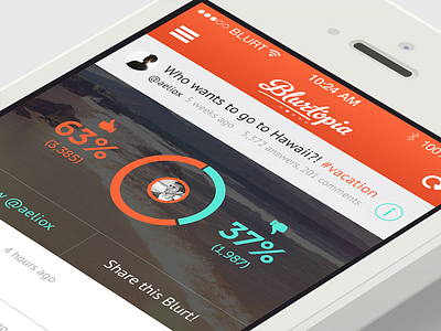 iOS 7 Blurtopia answers app feedback ios ios 7 iphone orange polling questions results social