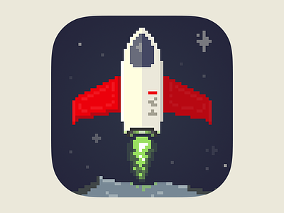 INTERSTELLAR app game icon ios rocket space thruster