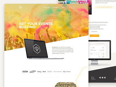 BumbleCast header marketing product page web