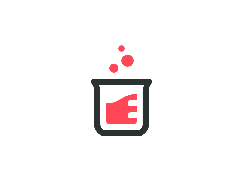 Cursive Labs Icon Animated animation beaker icon lab logo loop science