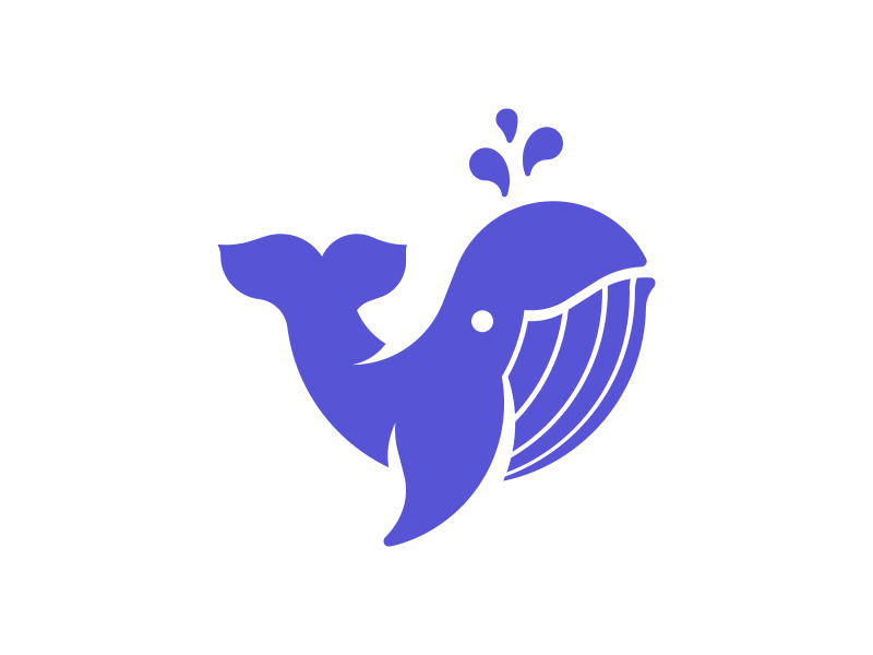 Spoutable Whale animal grid icon logo spoutable whale