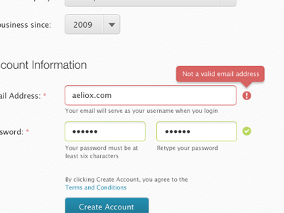 Live Form Validation form ui validate web