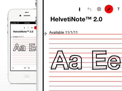 HelvetiNote™ 2.0 app helvetinote ipad iphone notes
