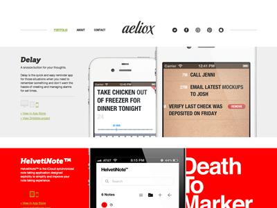 aeliox Portfolio 2012 aeliox branding logo portfolio redesign refresh web
