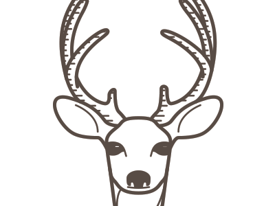 Buck Evolved animal antlers deer logo mark mountains nature wildlife