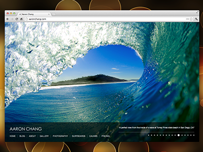 Aaron Chang Portfolio photography portfolio san diego surf waves website