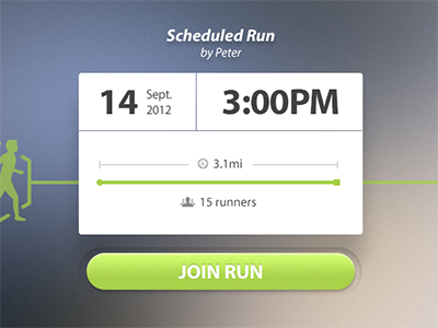 Run Landing Page app distance event fitness run running sharing site social splash web