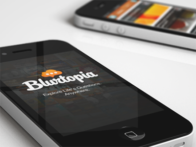 Blurtopia - Coming Soon 3d app ios iphone render social splash teaser