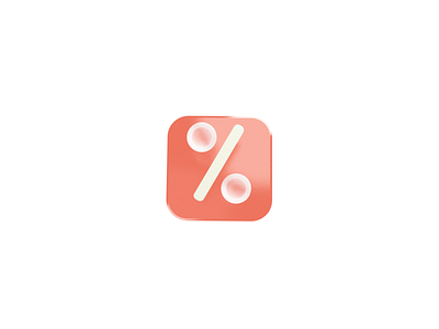 Percent icon 3d blender icon percent percent icon