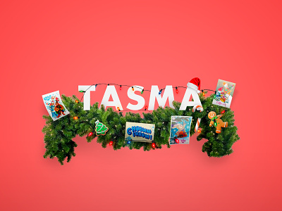 Tasma Logo. Merry Christmass design illustration logo